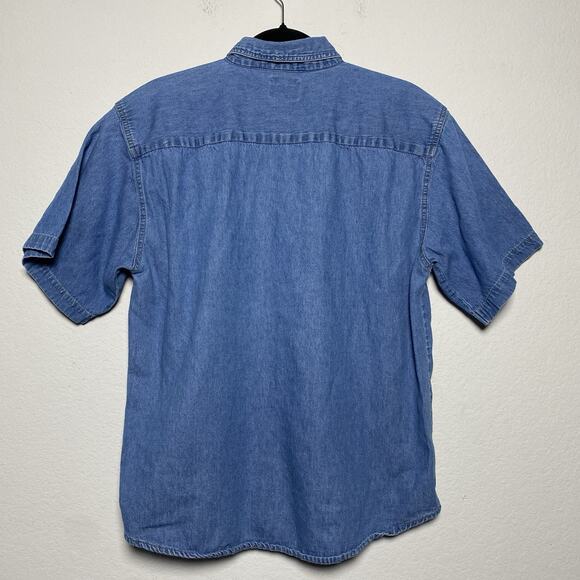 Vintage Outback Rider Button Down Chambray Mens Medium Western Rugged Workwear - Picture 2 of 5